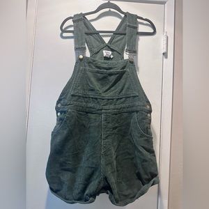 Princess Polly Size 8, Green Corduroy Shorts Jumper Overalls